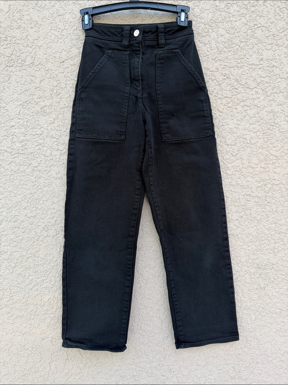 Aritzia Wilfred High-Rise Black Straight Jeans